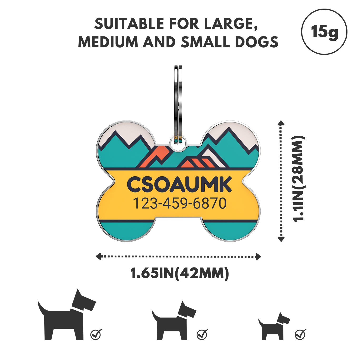 QR code pet tag Colorful text-NO.170925