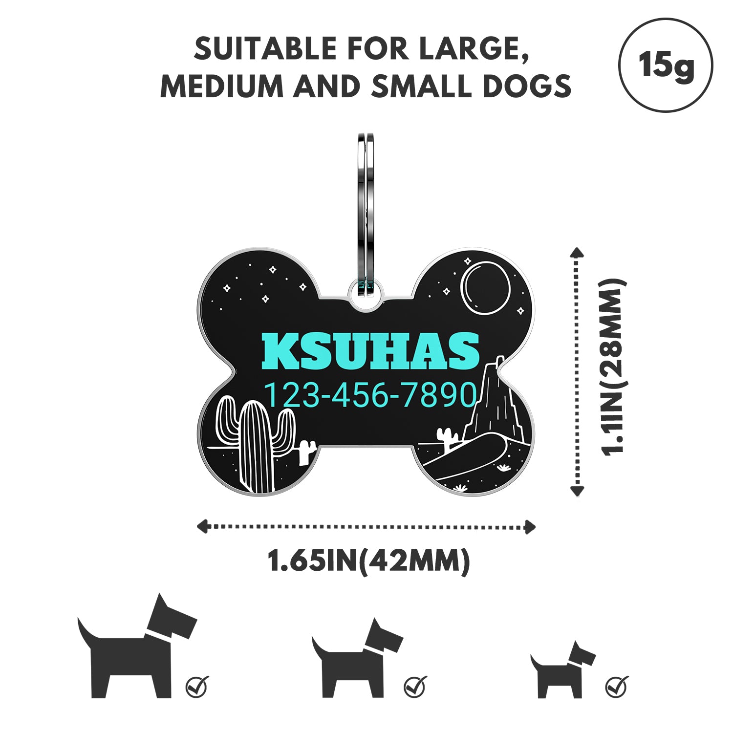 QR code pet tag Colorful text-NO.170928