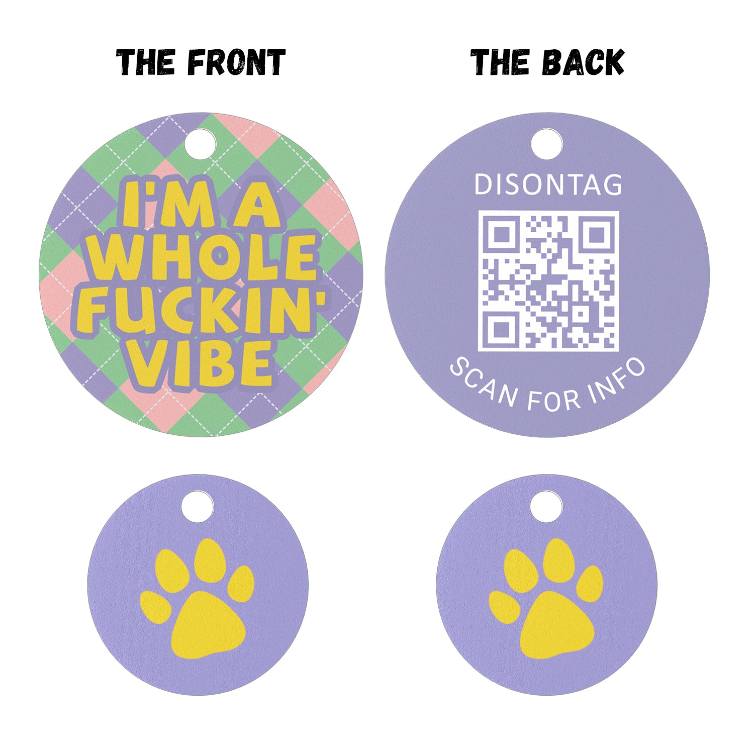 PVC QR pet tag-DIAMOND LATTICE