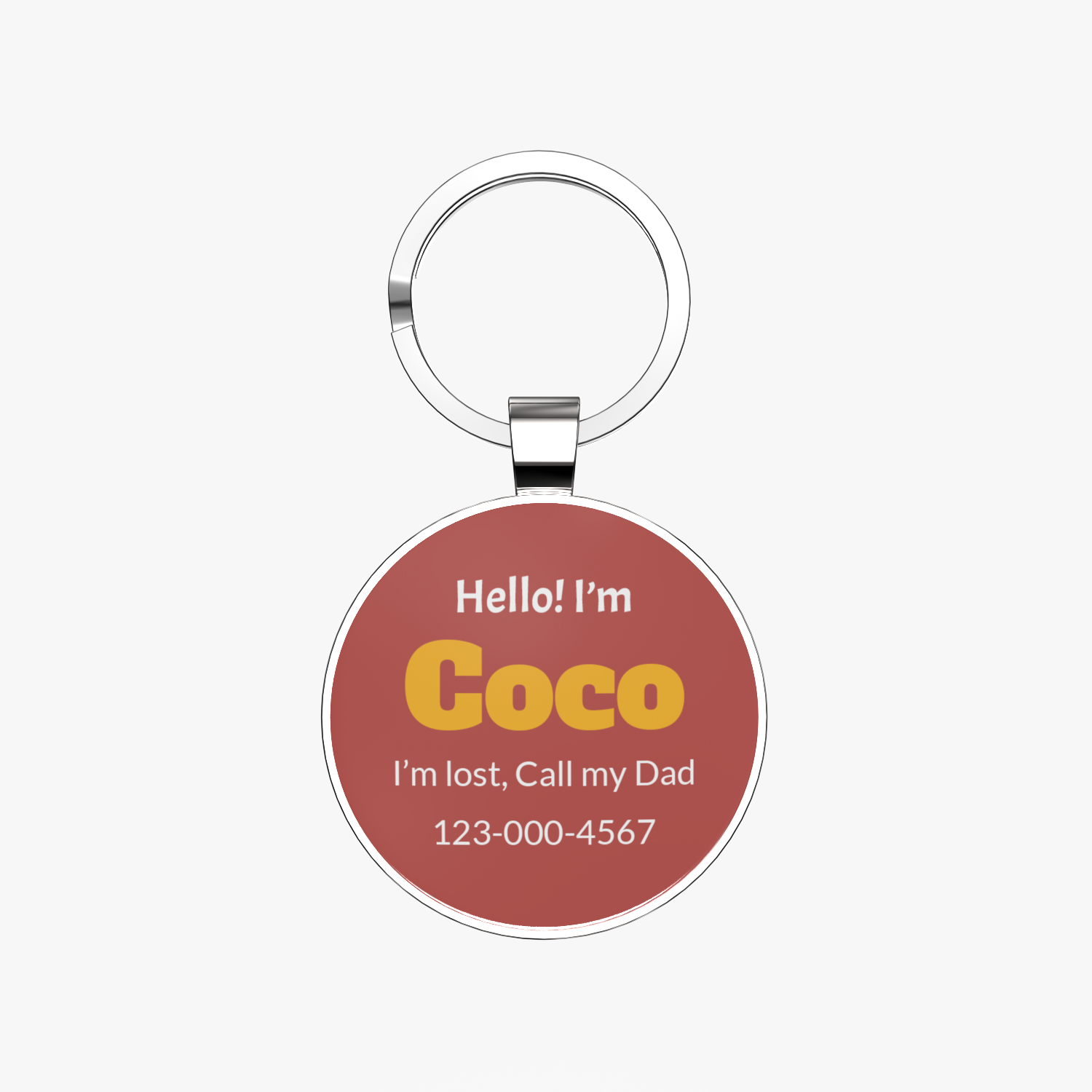 QR code pet tag Colorful text-NO.170909