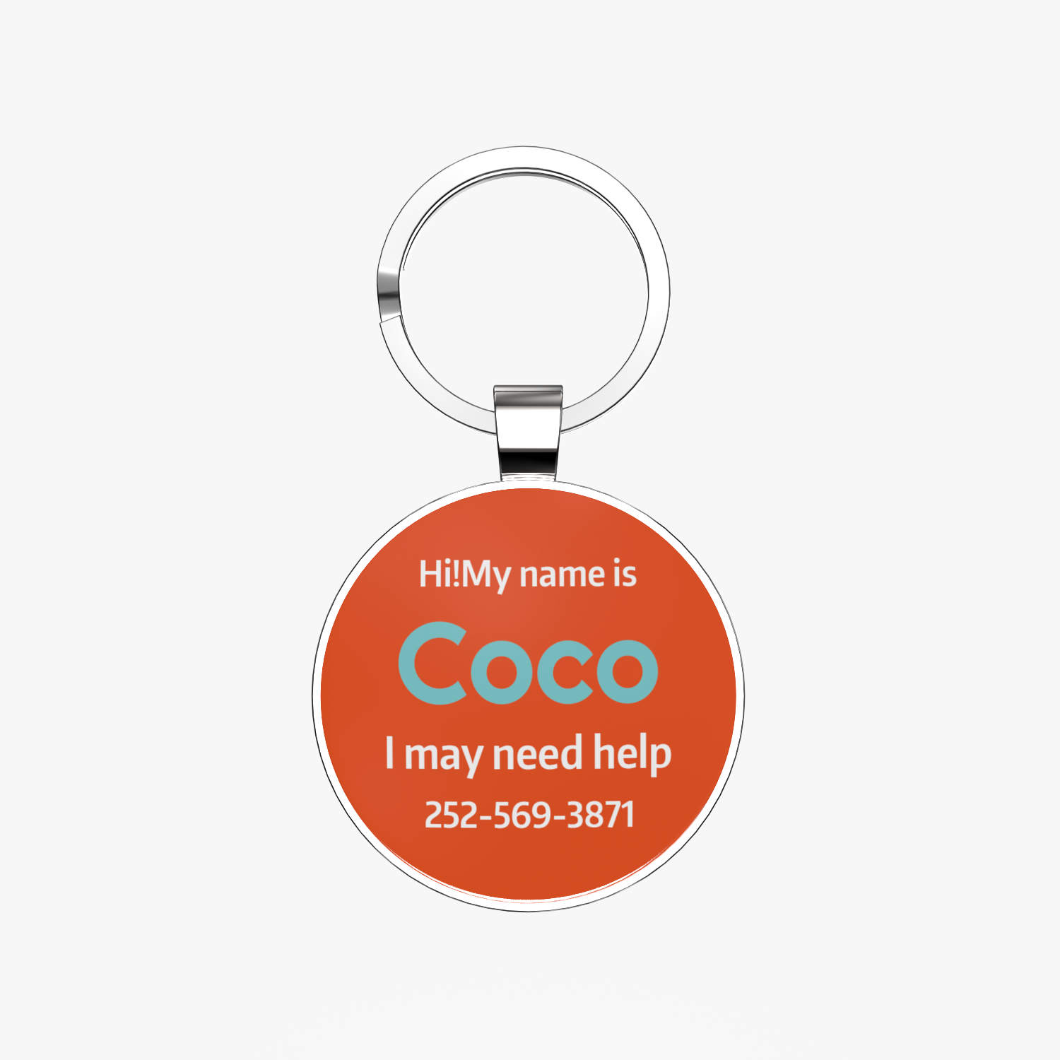 QR code pet tag Colorful text-NO.170902
