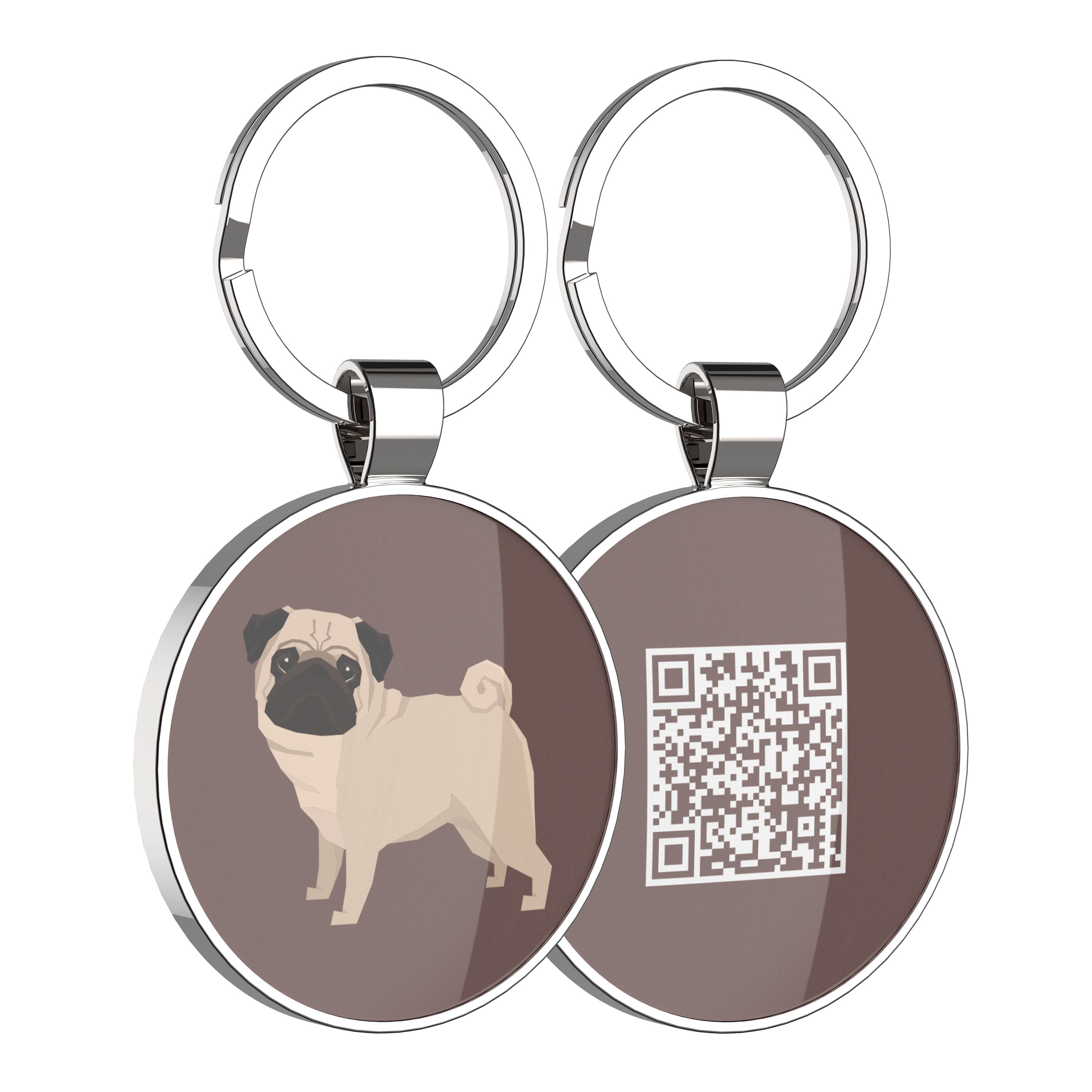 QR code pet tag Dog breeds tags-Pug