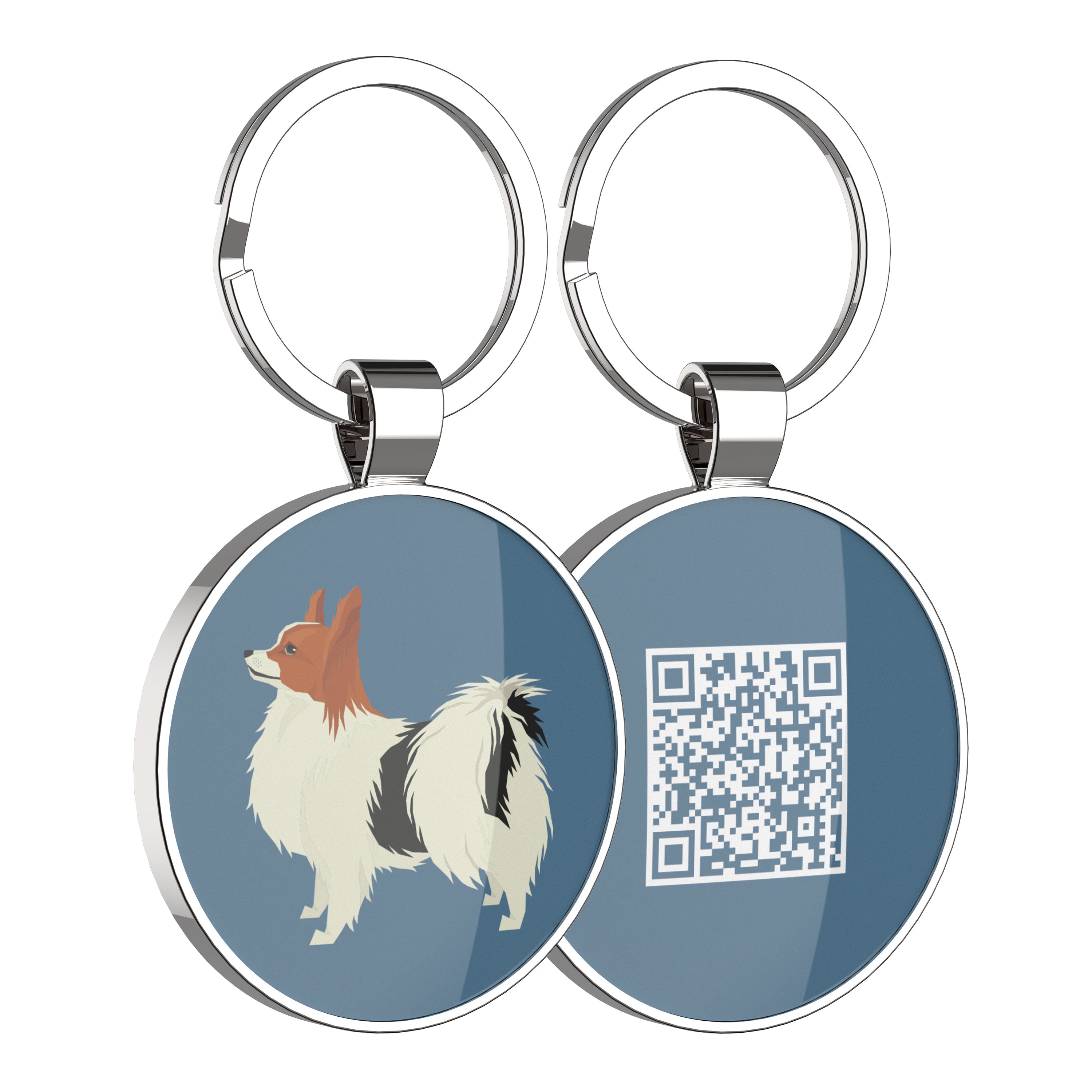 QR code pet tag Dog breeds tags-Papillon