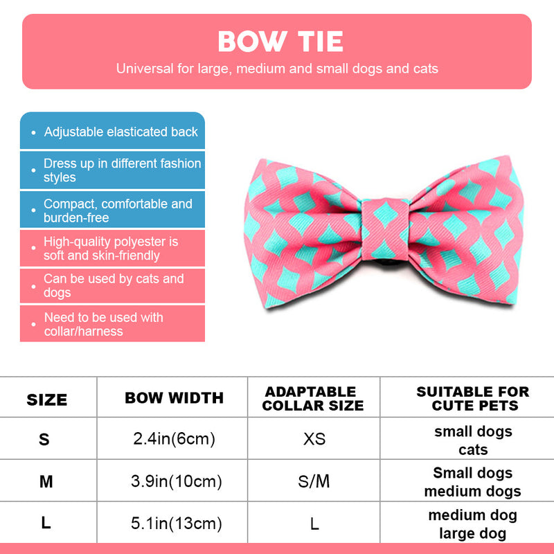 DISONTAG Bow Tie for Pets Fun Bow Ties for Dogs & Cats Bowties For Birthday Wedding Parties ---POP