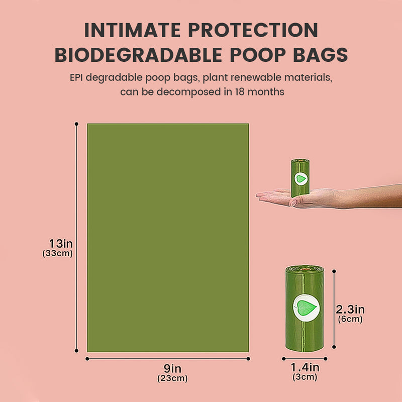 DISONTAG Dog Poop Bag Holder Zinc alloy hook buckle for any Leash with 1 Free Durable Rolls