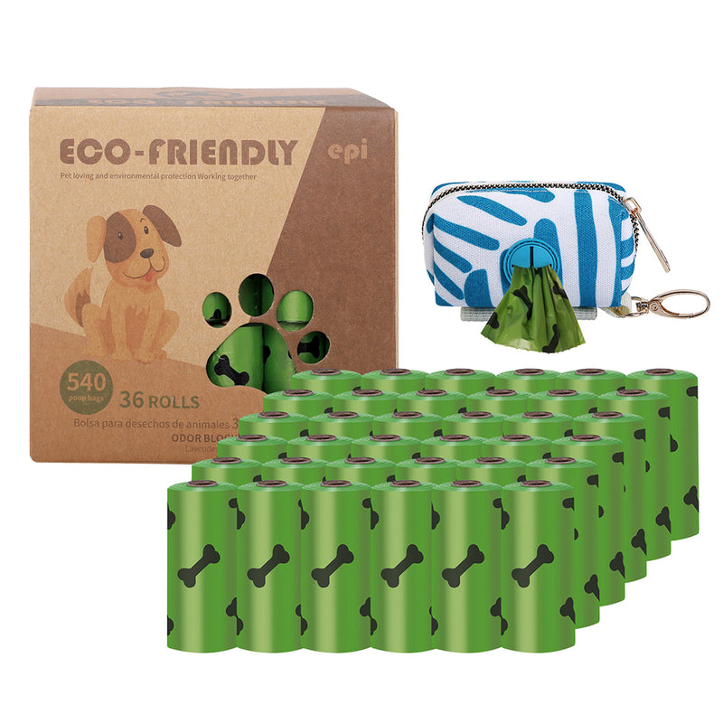 DISONTAG Dog Poop Bag, EPI Environmental Protection, and Degradable Extra Thick Strong 100% Leak Proof Lavender Scented with Dispenser-270 1Count（Green/Black）