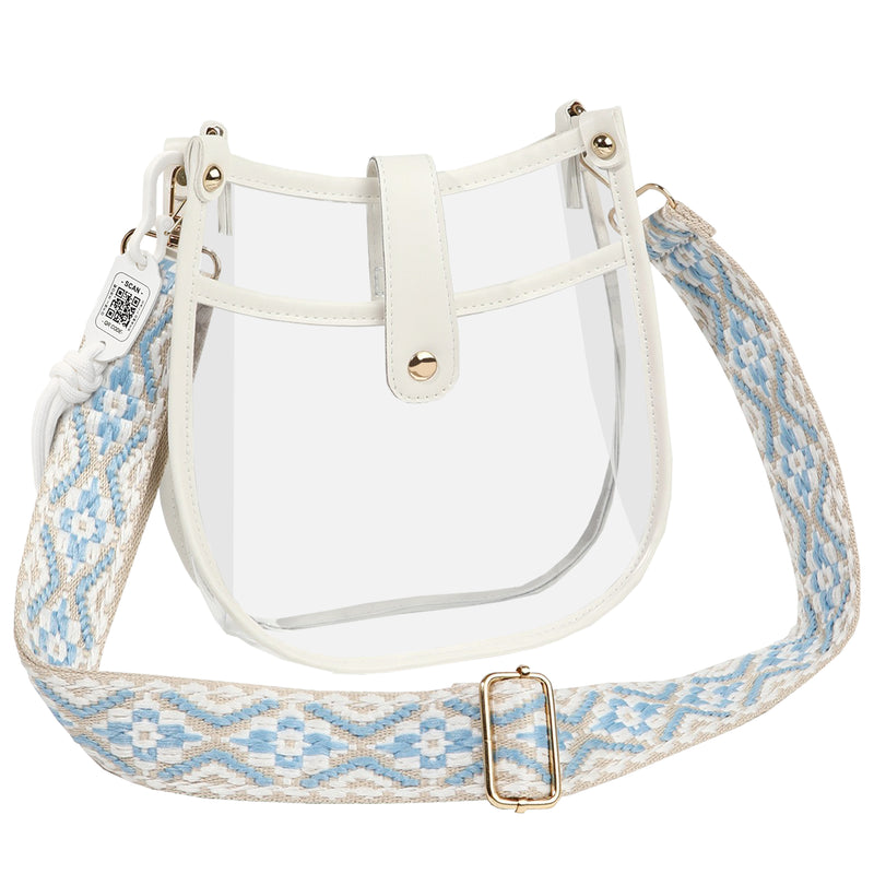 DISONTAG transparent bag with QR code pendant suitable for dog mom---WHITE