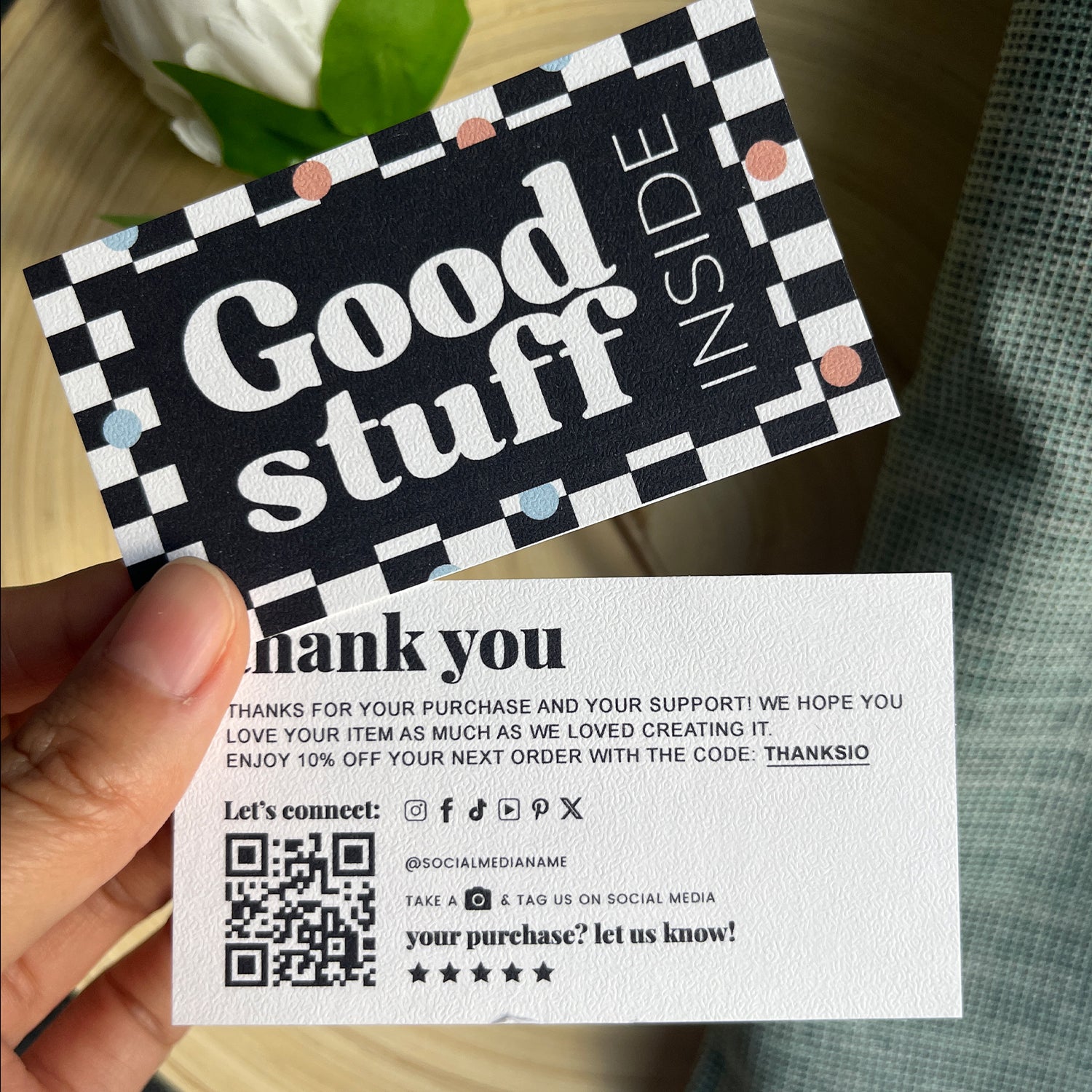 DISONTAG Small Business Editable Thank You Card - T2
