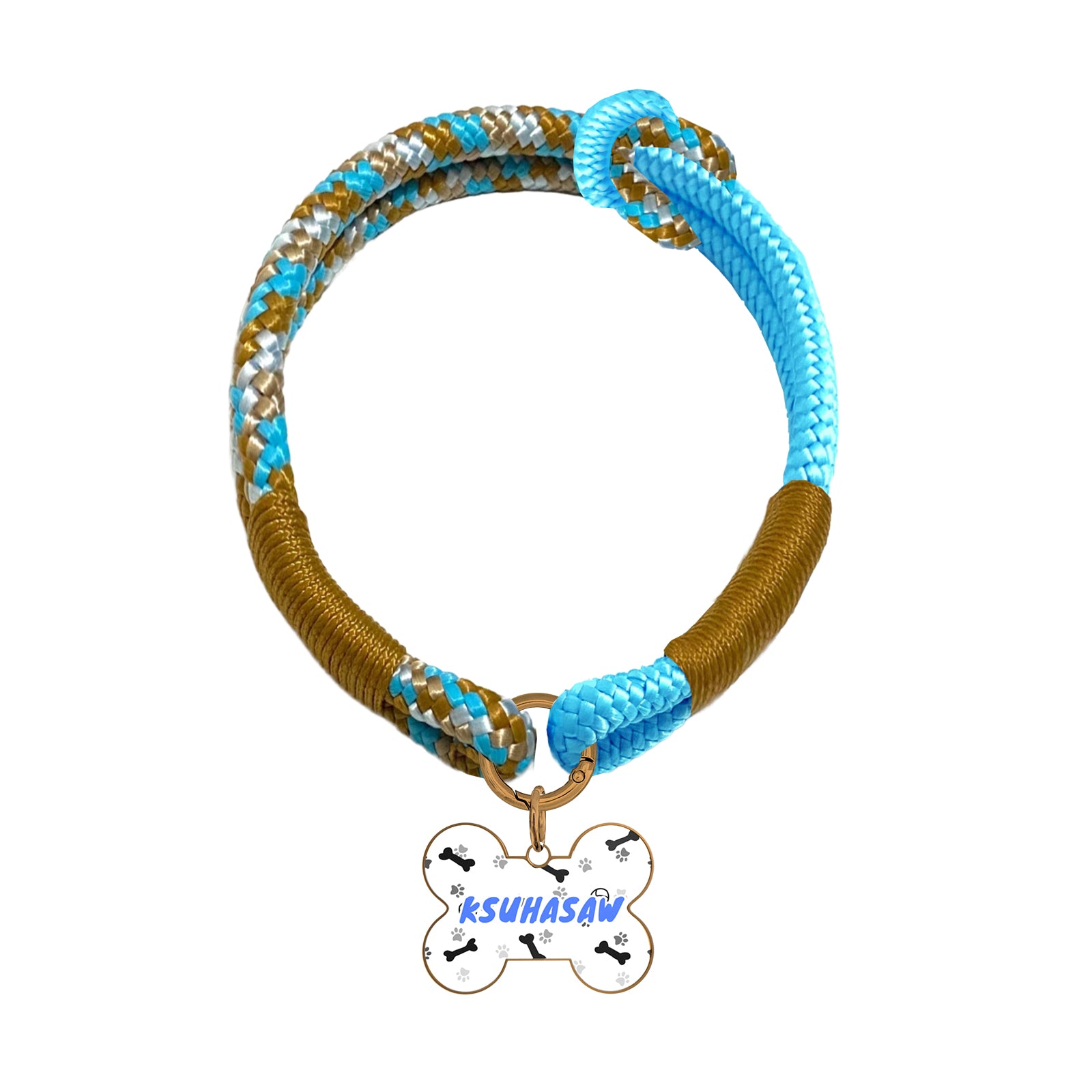 Custom Zinc Alloy QR Pet Tag & Polyester Rope Set- 24