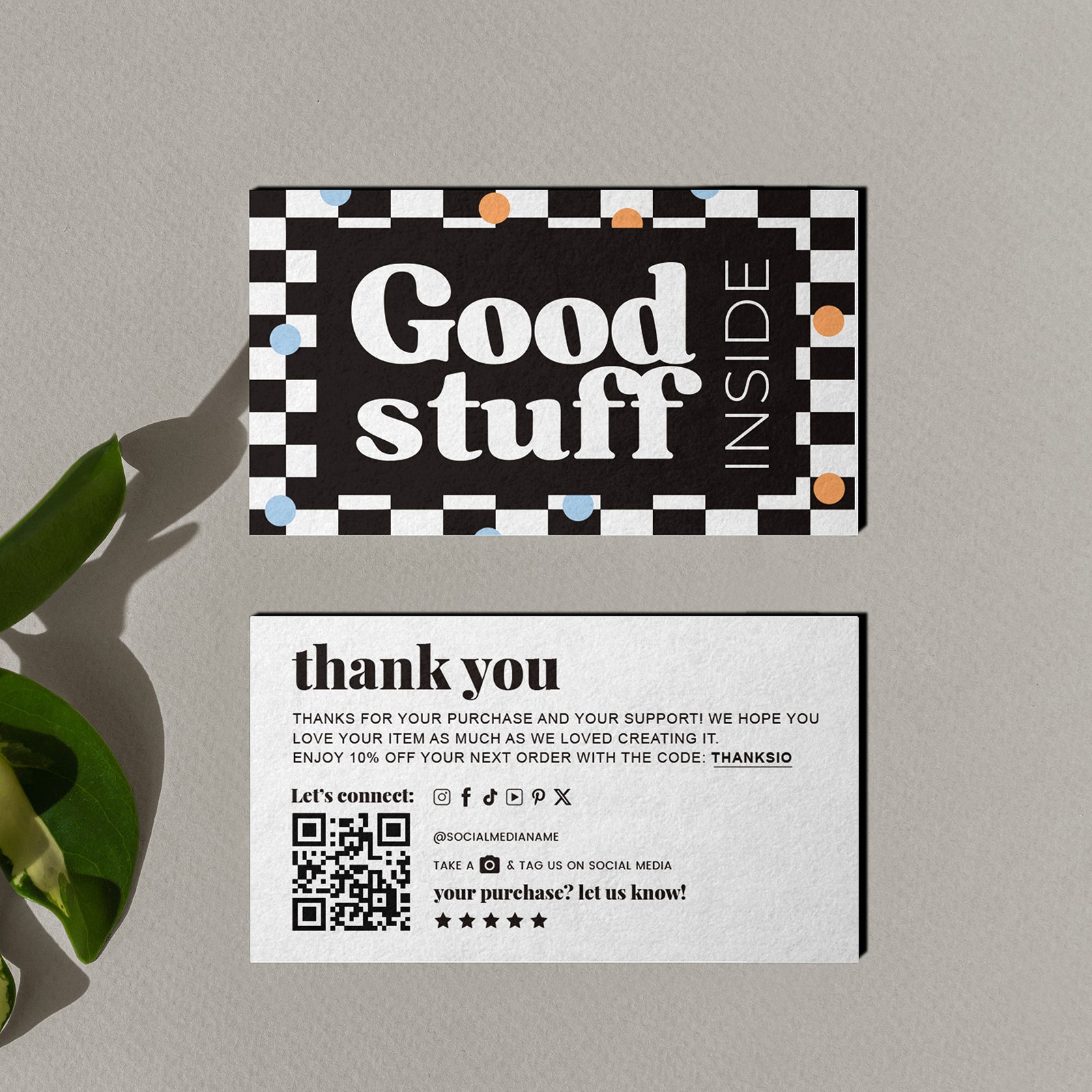 DISONTAG Small Business Editable Thank You Card - T2