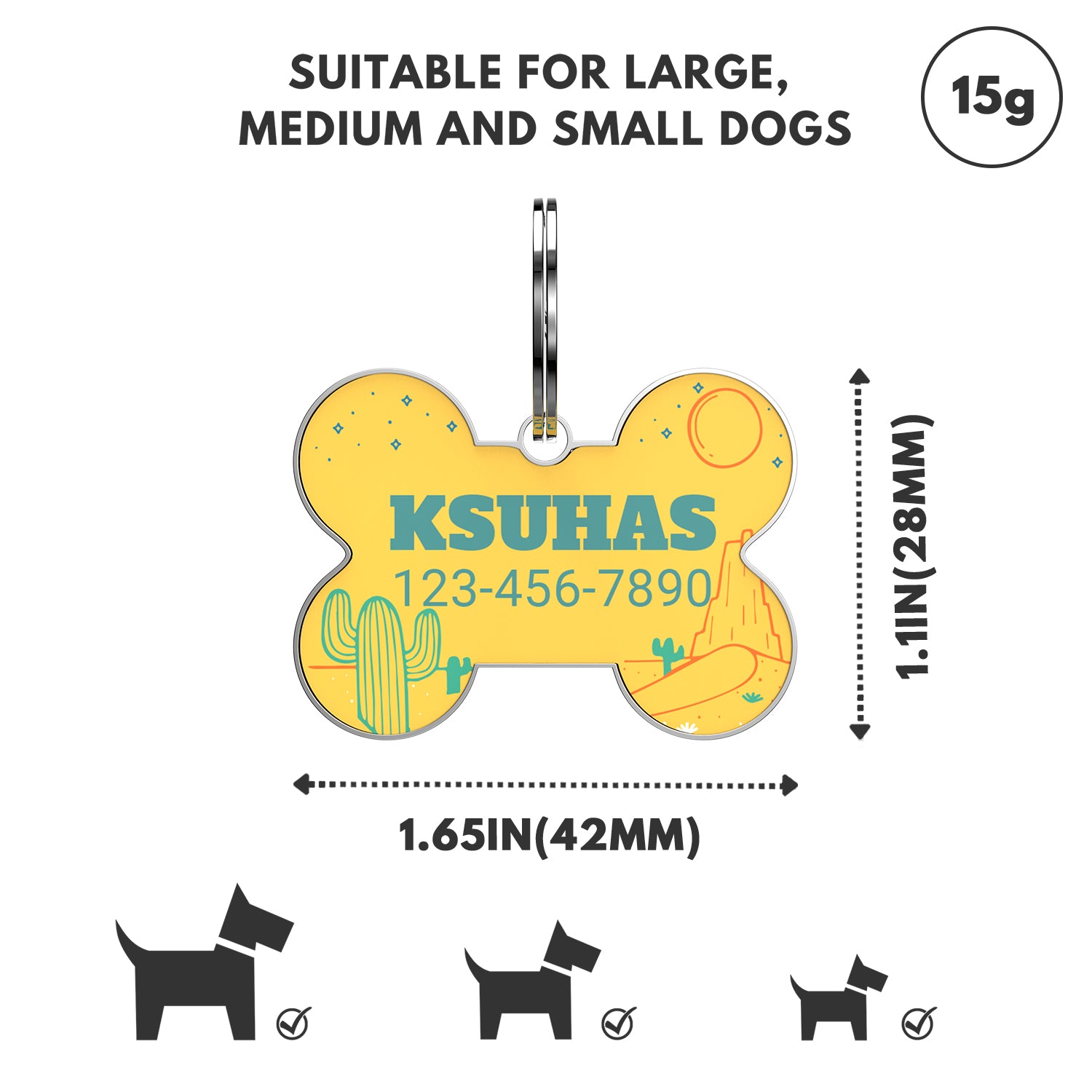 QR code pet tag Colorful text-NO.170927