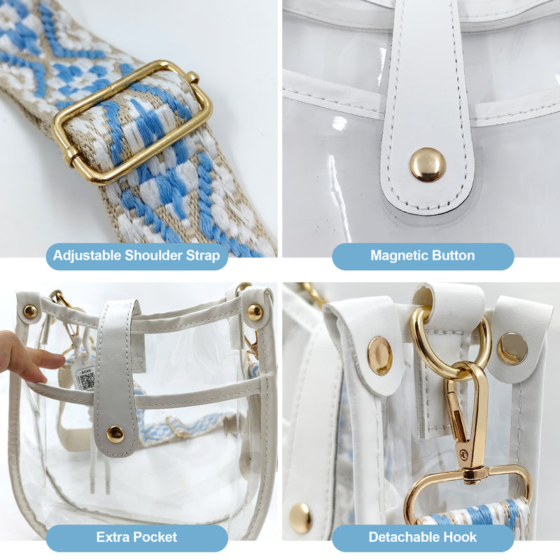 DISONTAG transparent bag with QR code pendant suitable for dog mom---WHITE