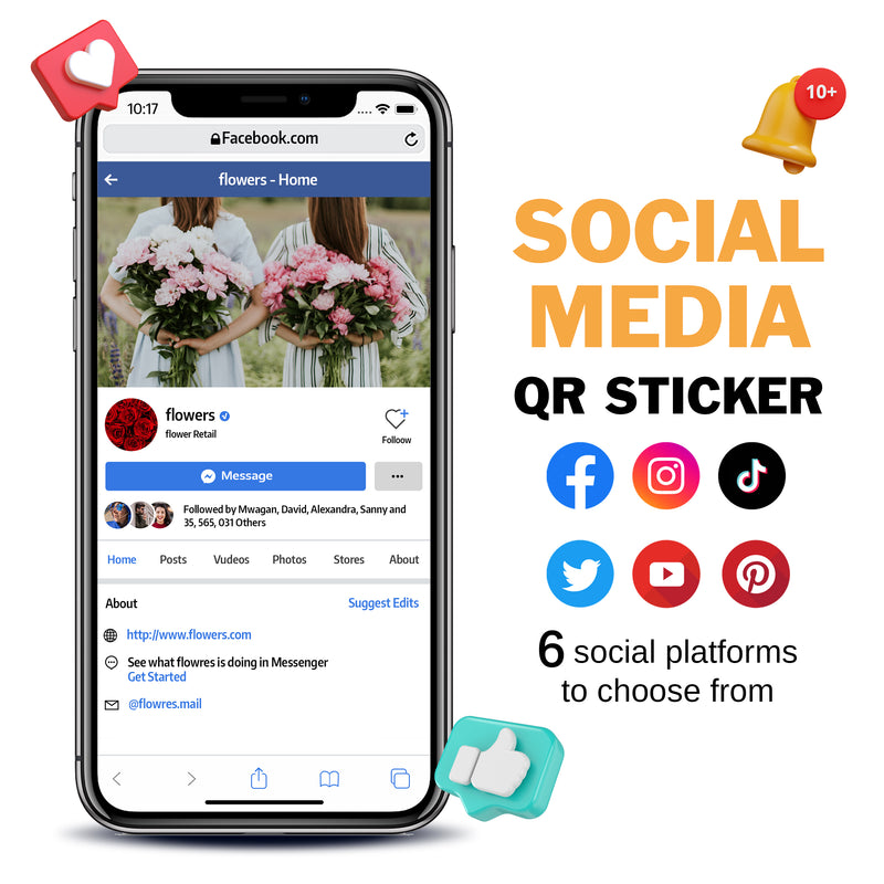 Thank You Stickers Custom Qr Code for Supporting Small Business Share Your Social Media to More Customers 108 Pcs 01