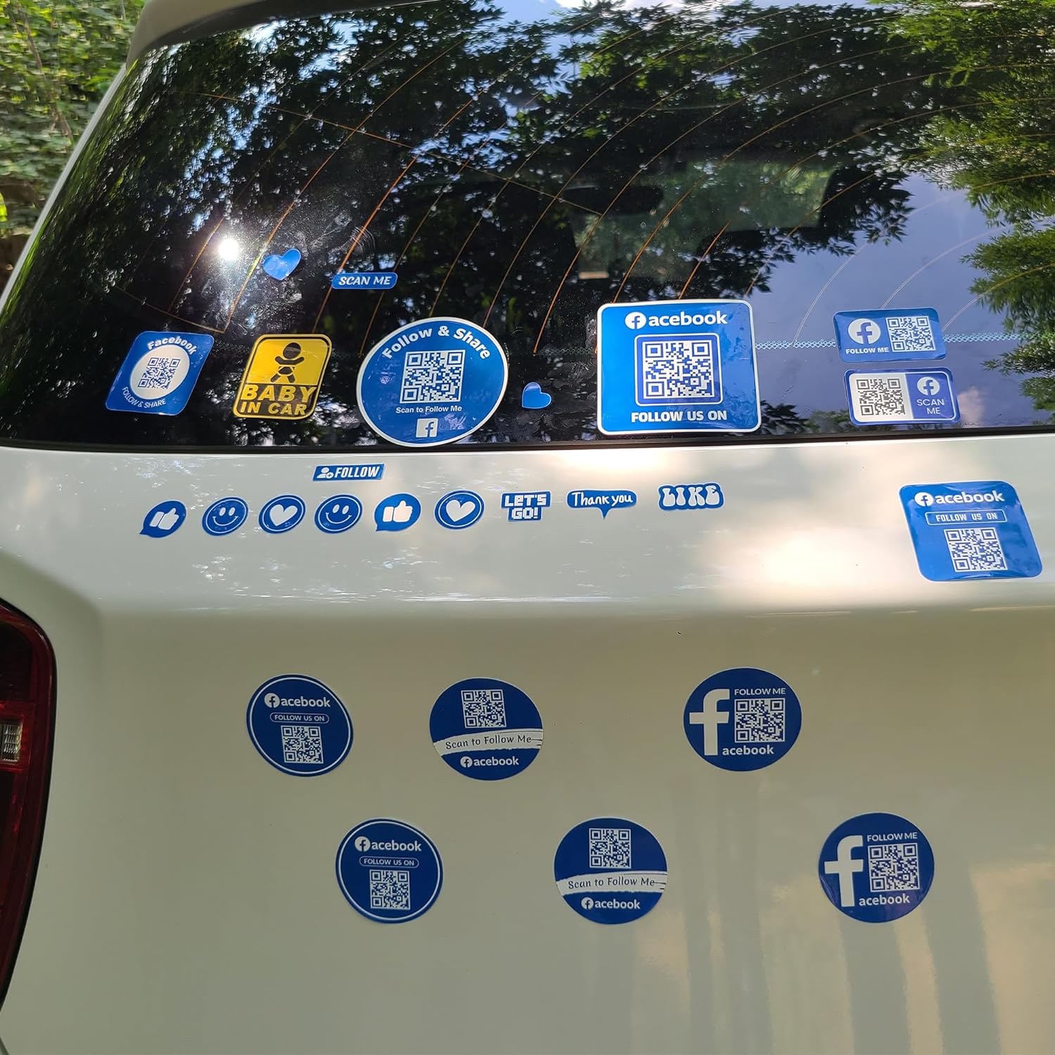 Facebook QR Social Media Stickers 25PCS