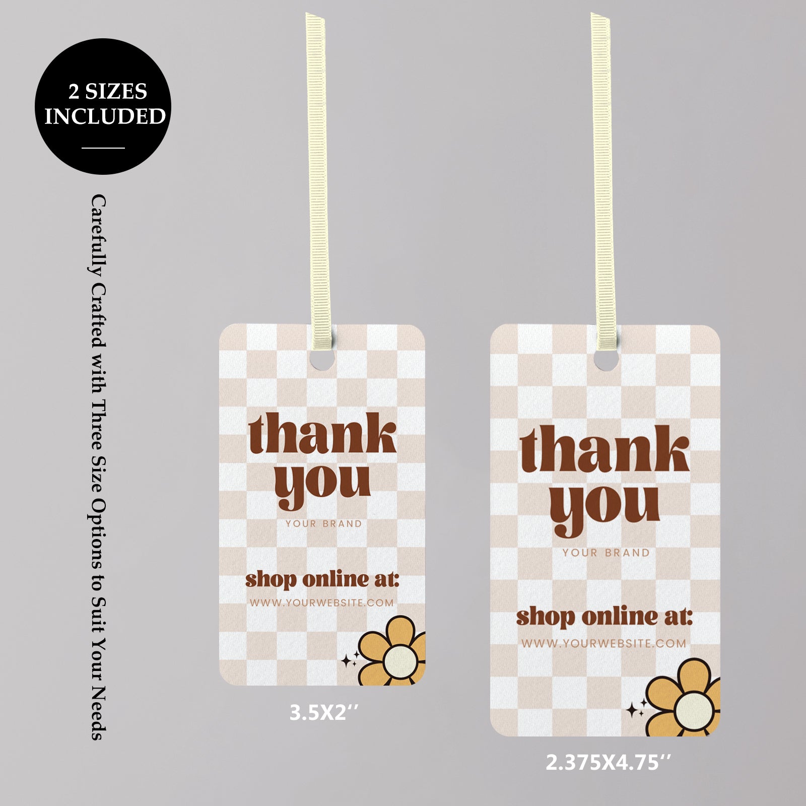 DISONTAG QR Code Editable Thank You Card Hang Tags - H13