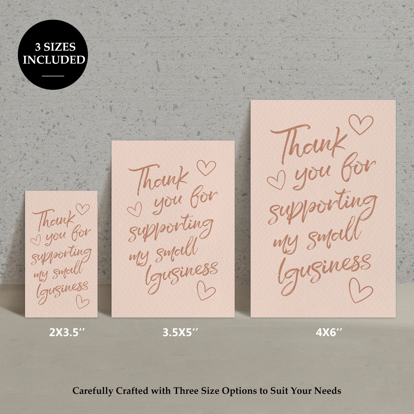 DISONTAG Small Business Editable Thank You Card - T13