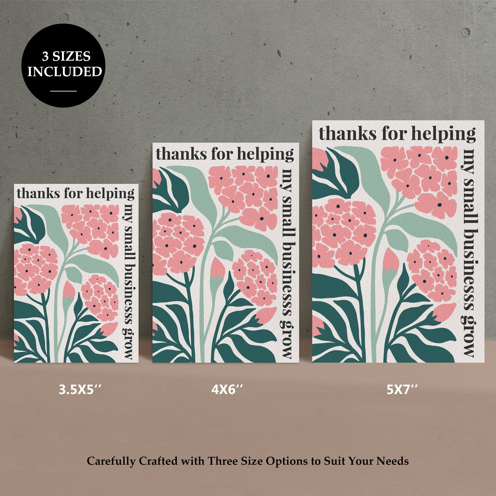 DISONTAG Small Business Editable Thank You Card - T22