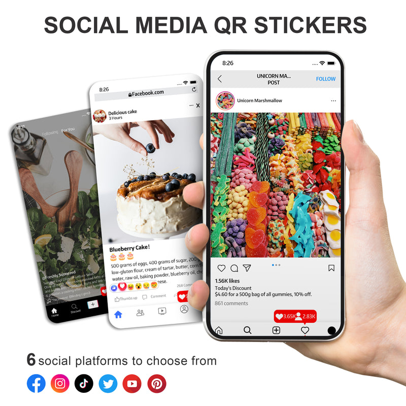 Social Media Stickers ---Tiktok (3PCS)