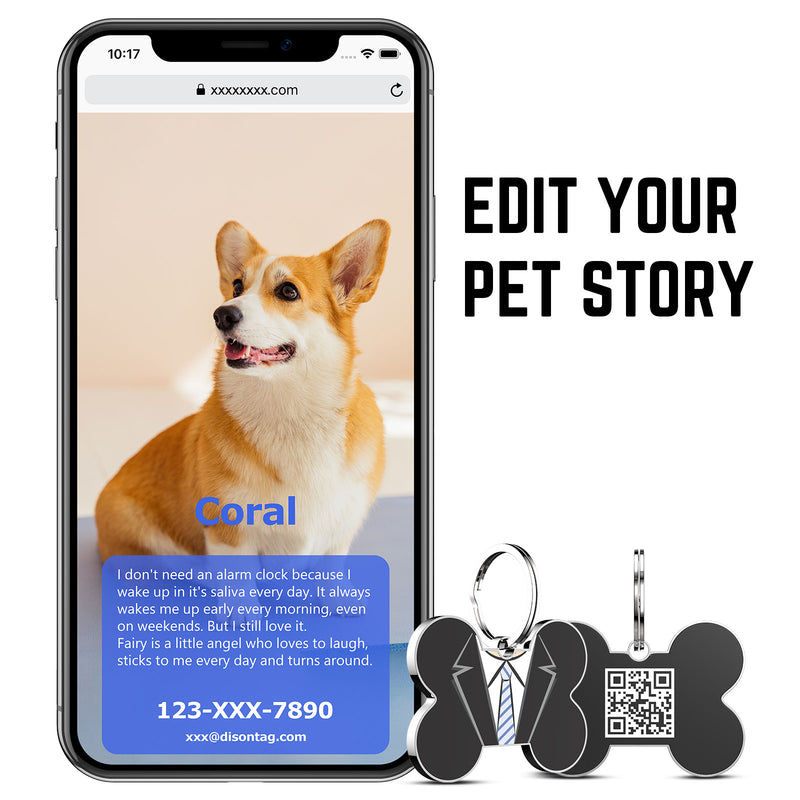 QR code pet tag bone tags-NO.150635