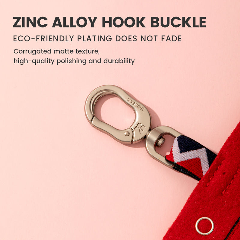 DISONTAG Dog Poop Bag Holder Zinc alloy hook buckle for any Leash with 1 Free Durable Rolls