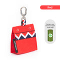 DISONTAG Dog Poop Bag Holder Zinc alloy hook buckle for any Leash with 1 Free Durable Rolls