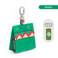 DISONTAG Dog Poop Bag Holder Zinc alloy hook buckle for any Leash with 1 Free Durable Rolls