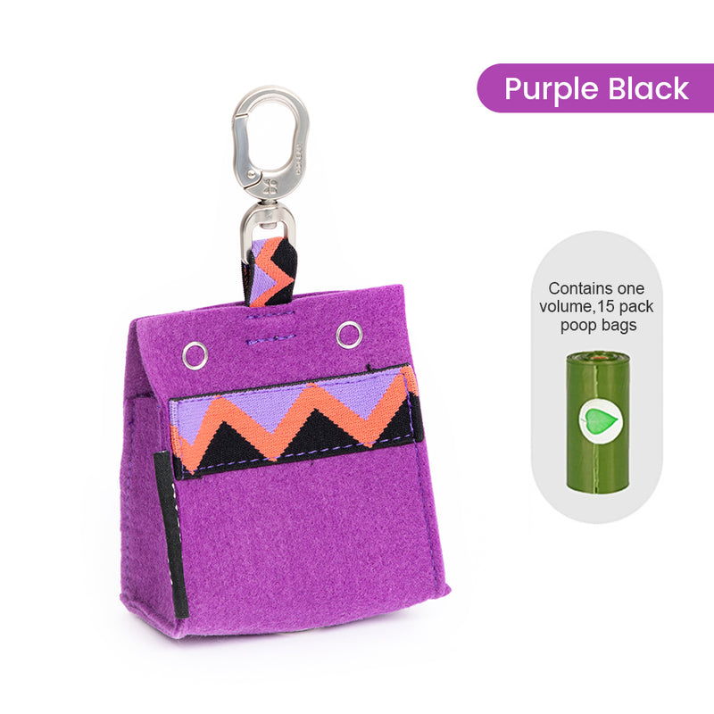DISONTAG Dog Poop Bag Holder Zinc alloy hook buckle for any Leash with 1 Free Durable Rolls