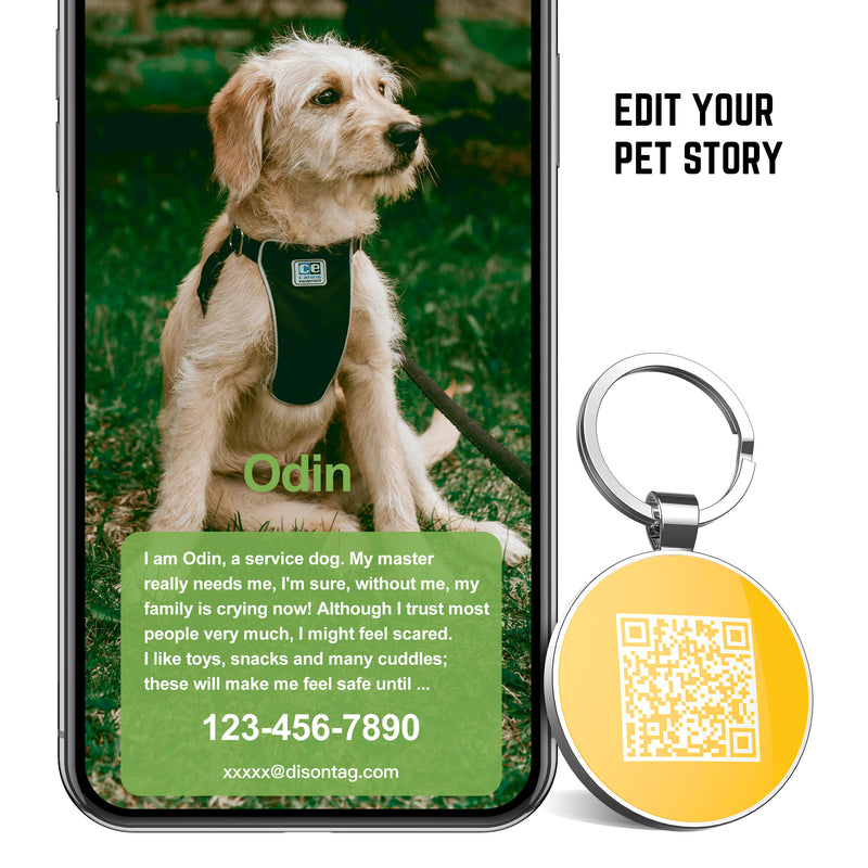 QR code pet tag Pet paws-NO.140602
