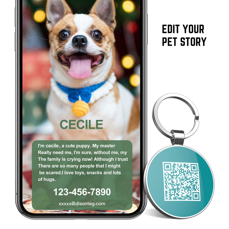 QR code pet tag Pet paws-NO.140606