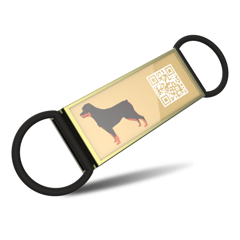 QR code pet tag Silent dog breeds tags-Rottweiler