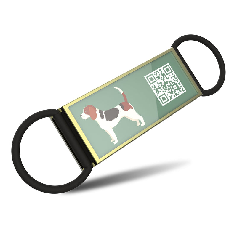 QR code pet tag Silent dog breeds tags-Beagle