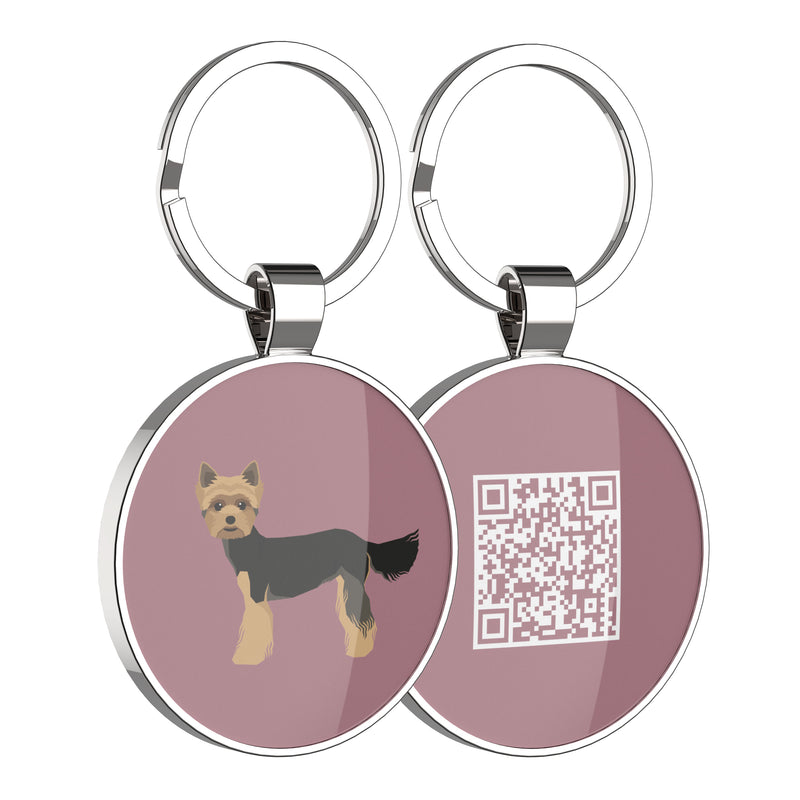 QR code pet tag Dog breeds tags-Yorkshire Terrier
