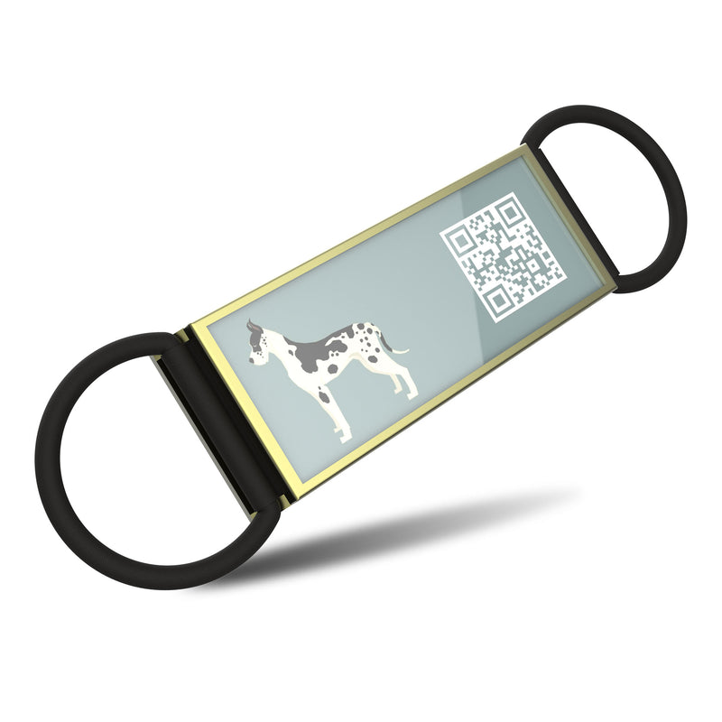 QR code pet tag Silent dog breeds tags-Great Dane