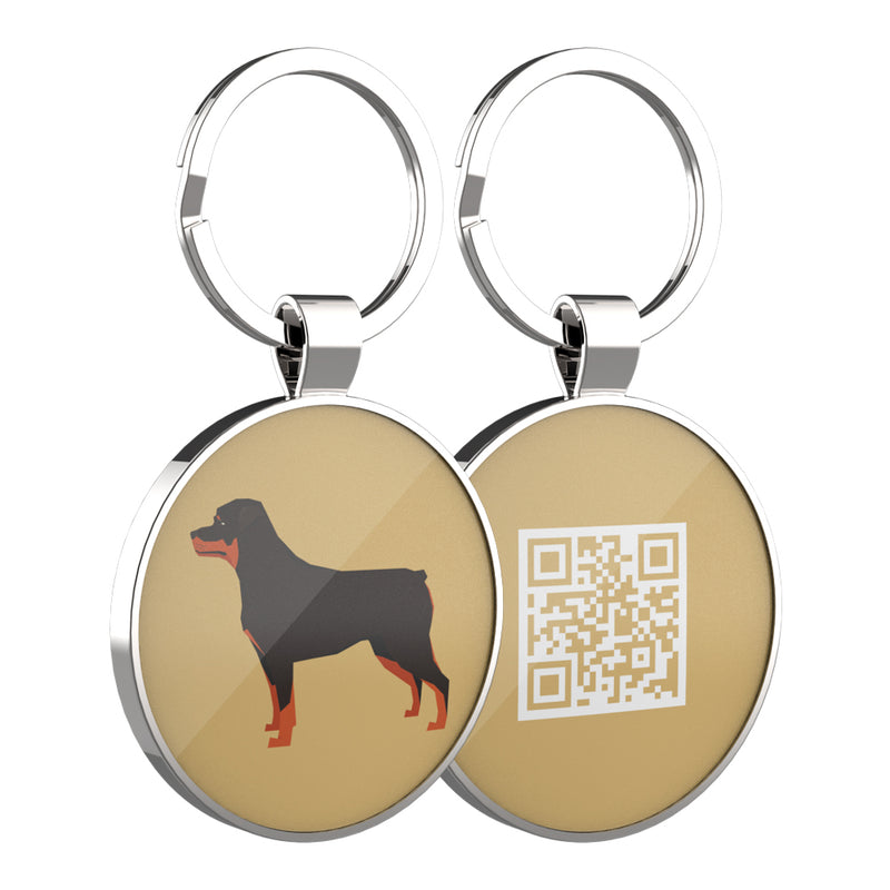 QR code pet tag Dog breeds tags-Rottweiler