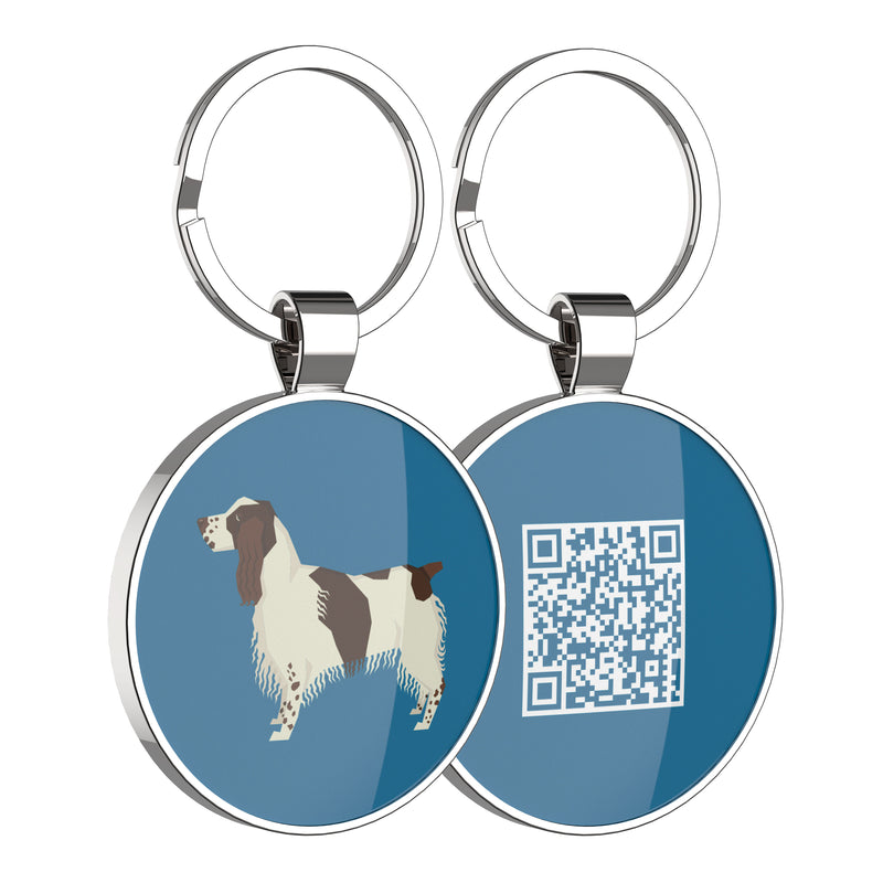 QR code pet tag Dog breeds tags-English Springer Spaniel