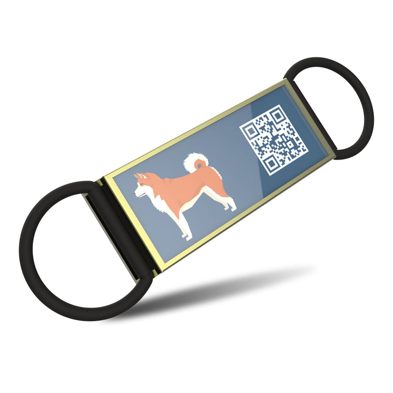 QR code pet tag Silent dog breeds tags-Akita Inu
