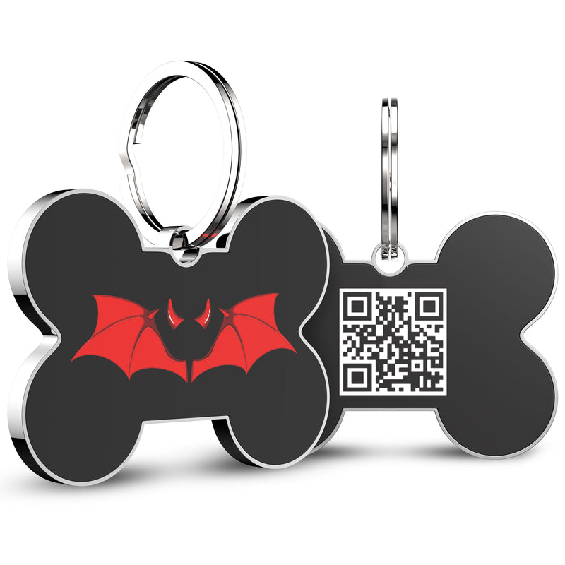 QR code pet tag Bling bone tags-NO.140619
