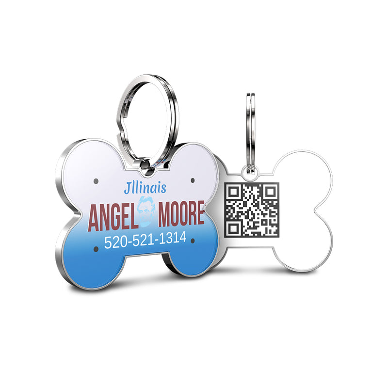 QR code pet tag American vehicle plates-NO.140910