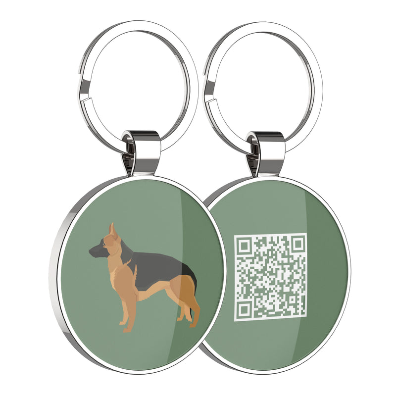 QR code pet tag Dog breeds tags-German Shepherd