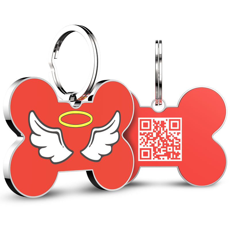 QR code pet tag Bling bone tags-NO.140618