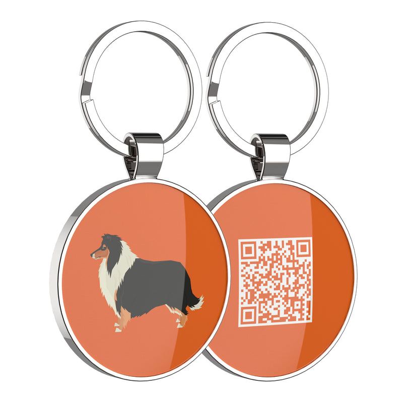 QR code pet tag Dog breeds tags-Collie