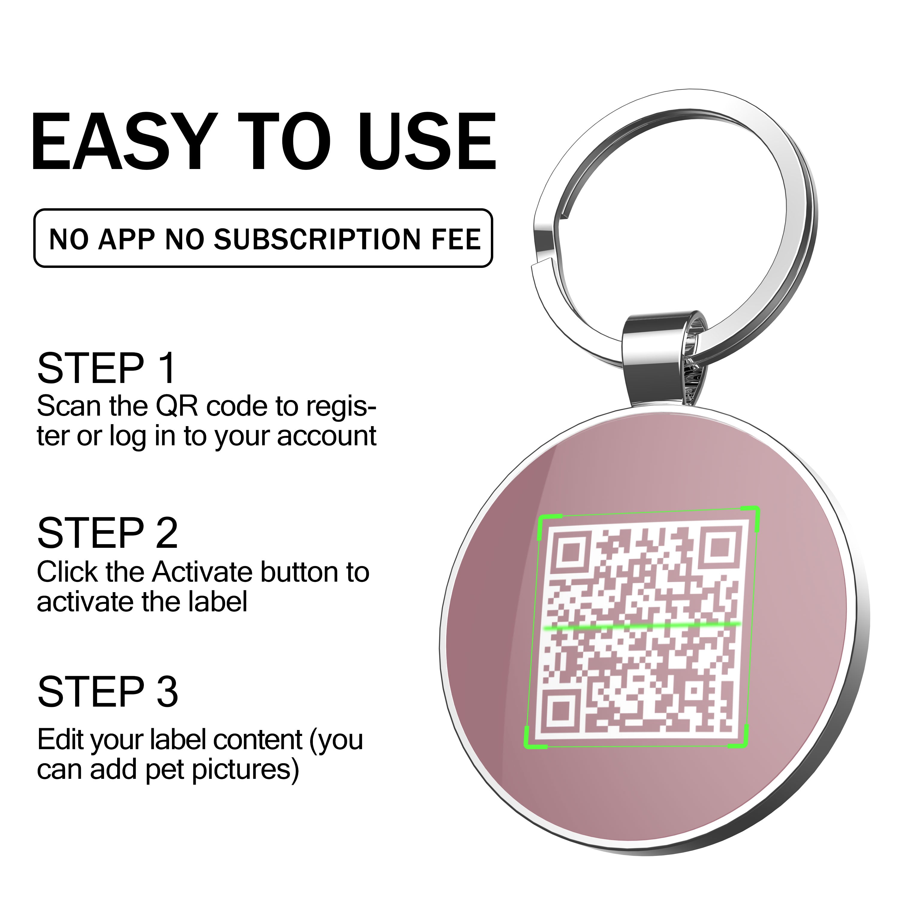 QR code pet tag Dog breeds tags-Boxer