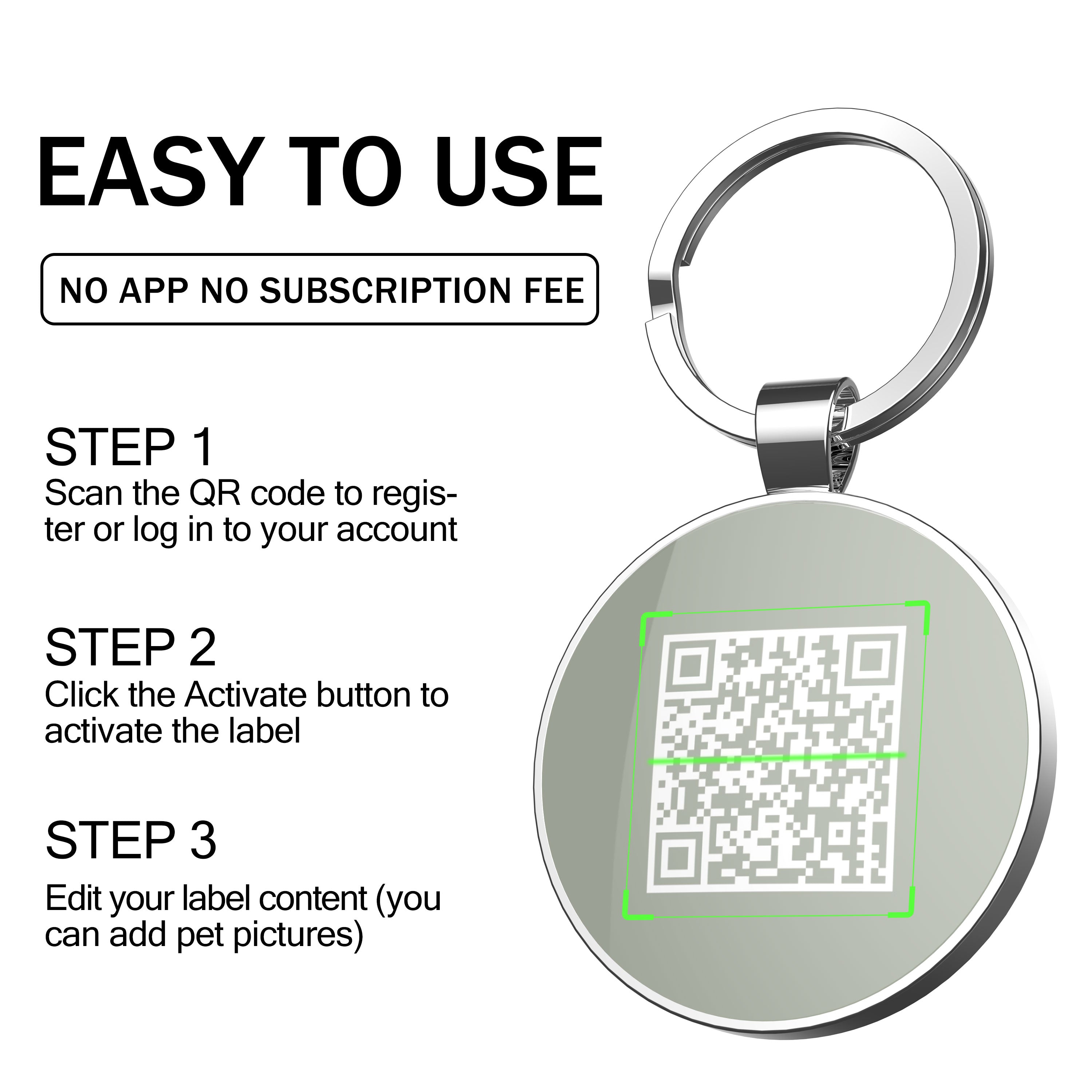 QR code pet tag Dog breeds tags-Australian Shepherd