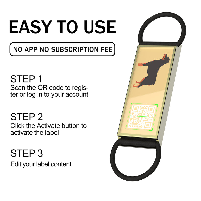 QR code pet tag Silent dog breeds tags-Rottweiler
