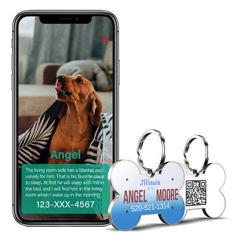 QR code pet tag American vehicle plates-NO.140910