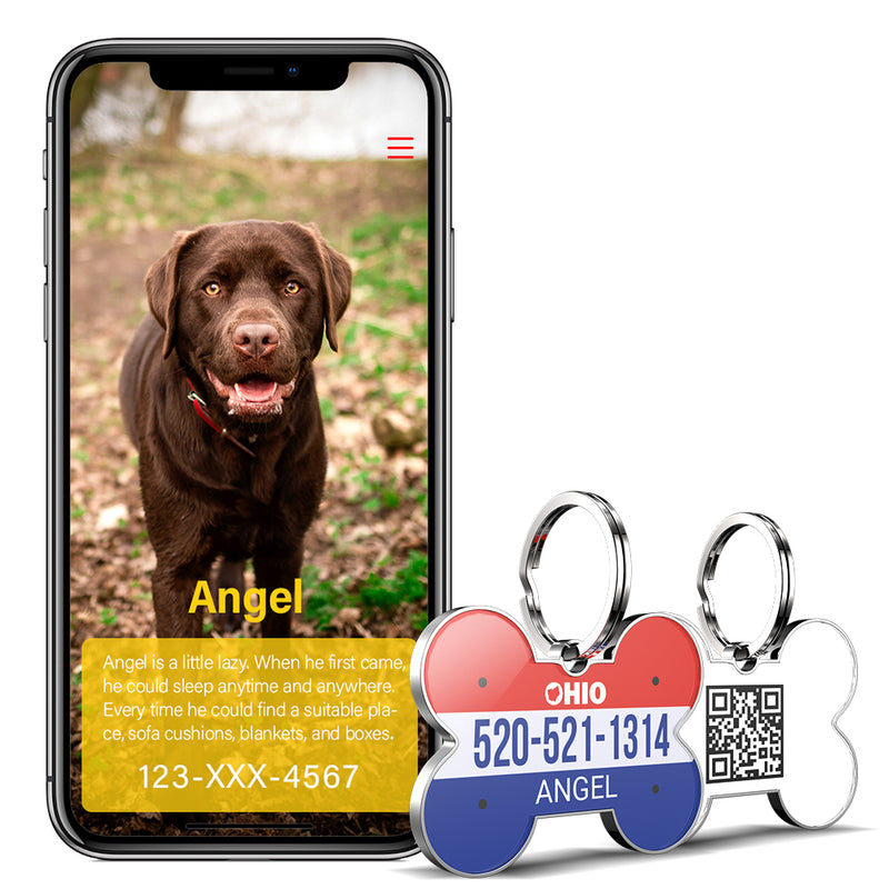 QR code pet tag American vehicle plates-NO.140912