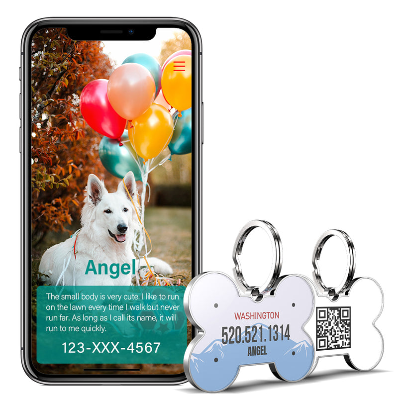 QR code pet tag American vehicle plates-NO.140907