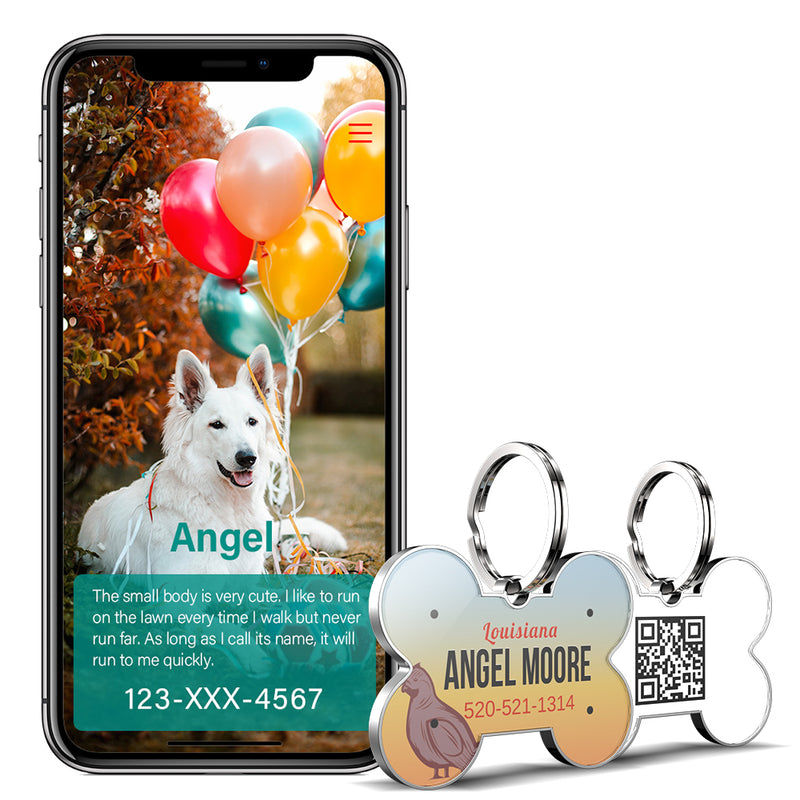 QR code pet tag American vehicle plates-NO.140916