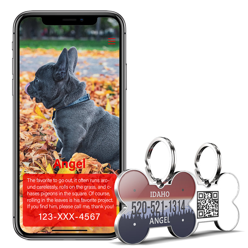 QR code pet tag American vehicle plates-NO.140921