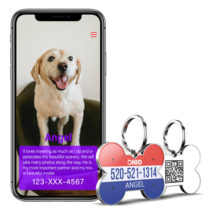 QR code pet tag American vehicle plates-NO.140912